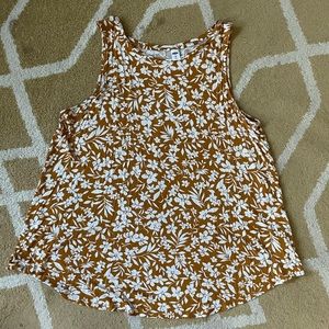 Old Navy Tropical Floral Print Luxe Tank Top
